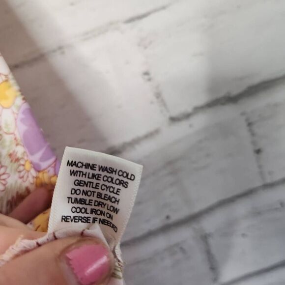 Liberty Love Maternity Womens Multicolor Floral Flutter Sleeve Mini Dress Small - Picture 16 of 16